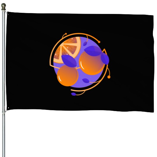 Orange Fruit House Flags