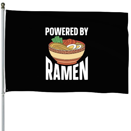 Powered By Ramen Anime Japanese Soup Cup Noodle House Flags