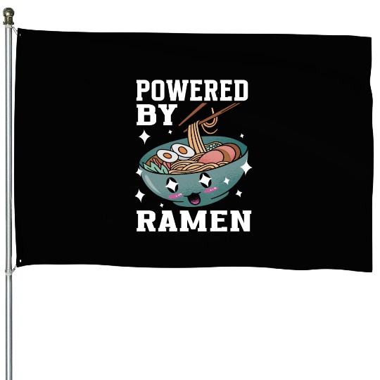 Powered By Ramen Anime Japanese Soup Cup Noodle House Flags