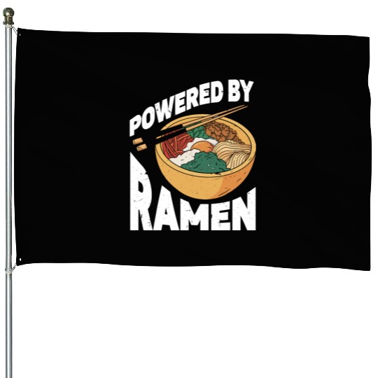 Powered By Ramen Anime Japanese Soup Cup Noodle House Flags
