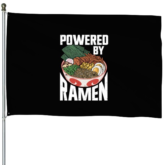 Powered By Ramen Anime Japanese Soup Cup Noodle House Flags