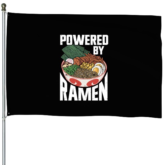 Powered By Ramen Anime Japanese Soup Cup Noodle House Flags