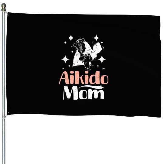 Mother's day Mama Aikido Mom House Flags