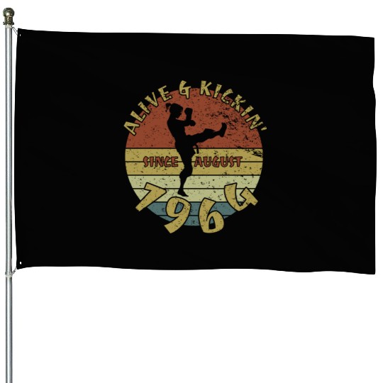 60th birthday Alive and kickin since 08/1964 House Flags