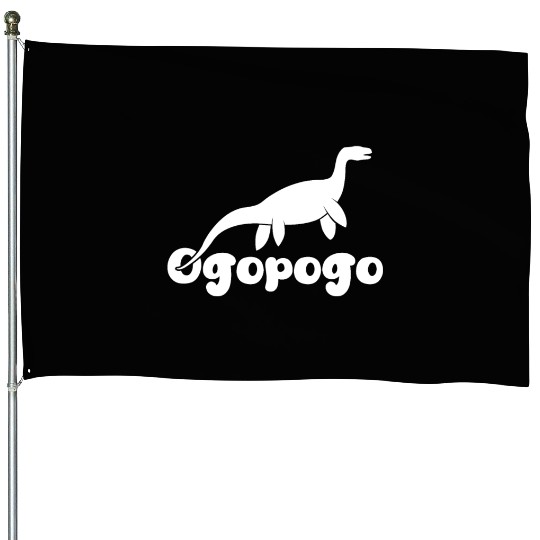 Ogopogo Cute Lake Monster Cryptid House Flags