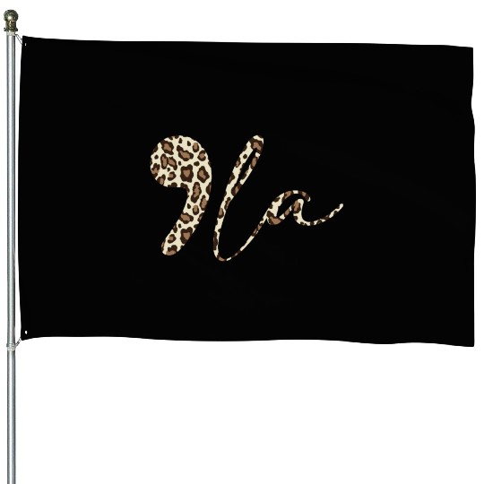 Comma La Leopard Print Kamala Harris House Flags
