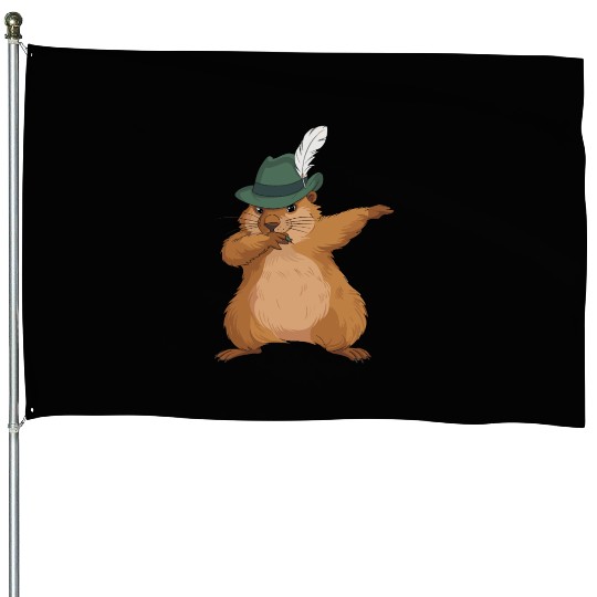 Groundhog Marmot for a Marmot lover groundhog fan House Flags