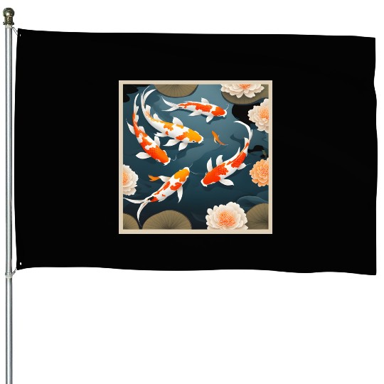 Koi Pond House Flags