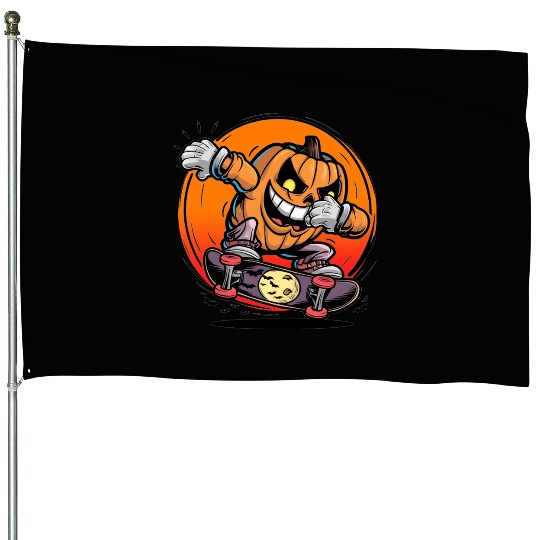 Halloween jack o lantern dabbing House Flags