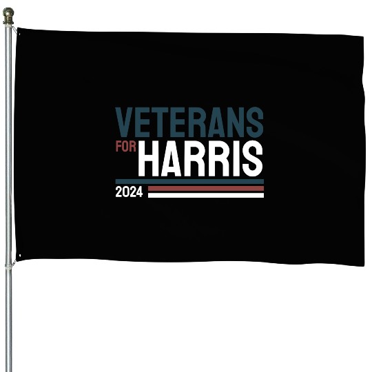 Veterans For Kamala Harris 2024 Election House Flags