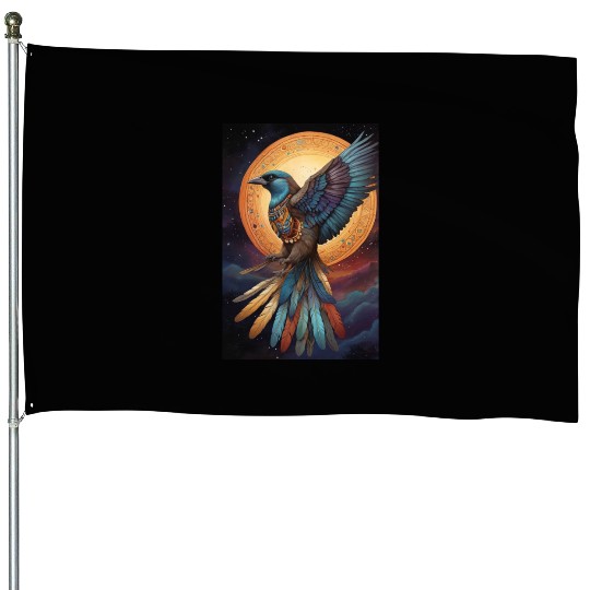 Bird of paradise House Flags
