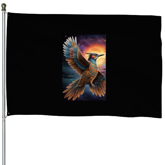 Bird of paradise House Flags