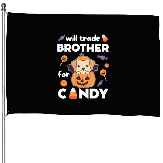 Labrador Halloween Trade Brother For Candy House Flags