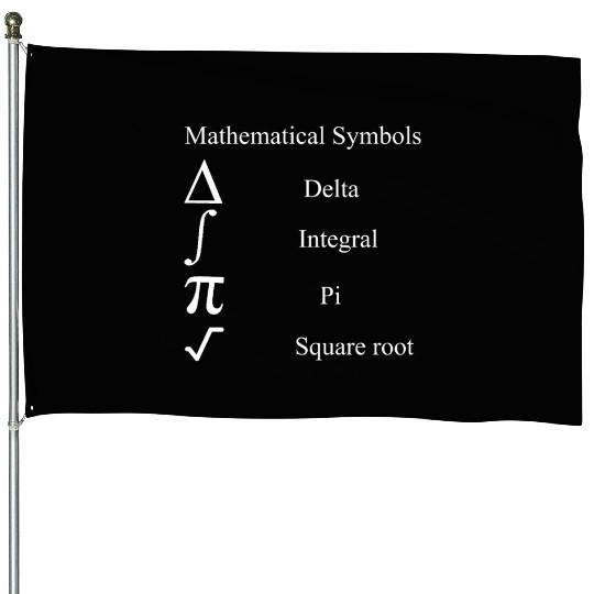 mathematical symbols Pi Square root Integral Delta House Flags