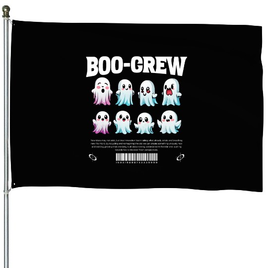 Boo Crew - Halloween Cute Ghost House Flags