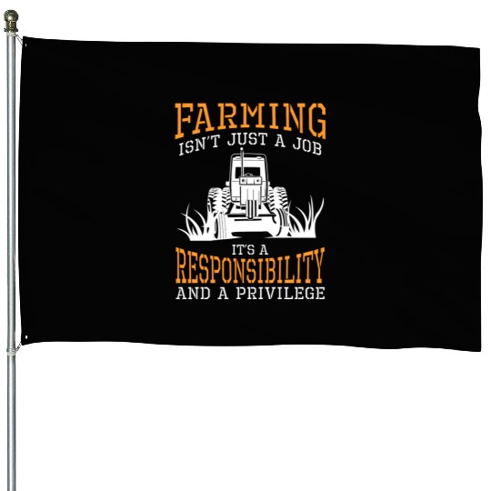 Agriculture Field Farmer Host House Flags
