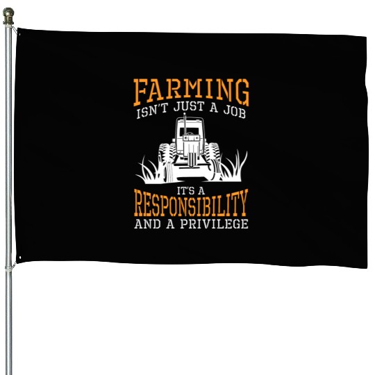 Agriculture Field Farmer Host House Flags