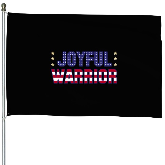 Joyful Warrior - Harris Walz 2024 Election America House Flags