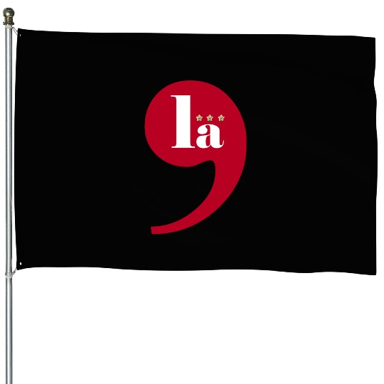 Comma La - Kamala Harris 2024 Playful LA Election House Flags