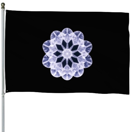 Ice Crystal House Flags