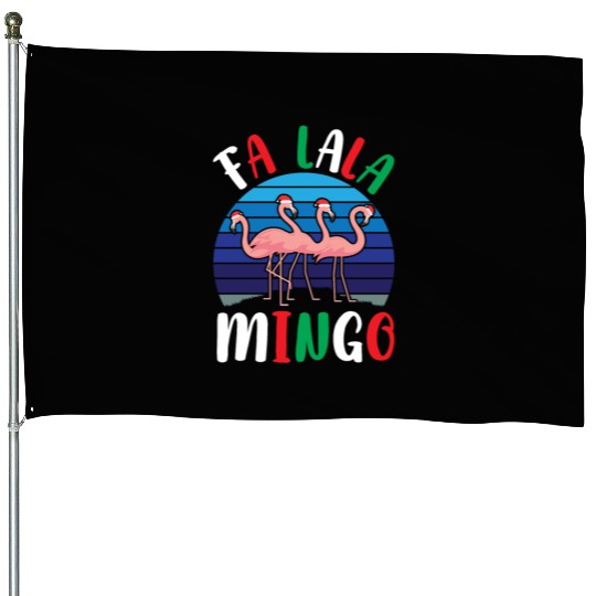 Candy Cane Flamingoes Fa La La Mingo Flamingo House Flags