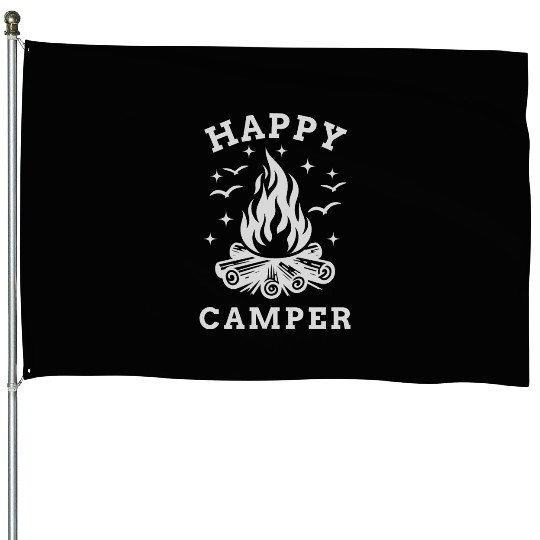 Happy Camper - Camping House Flags