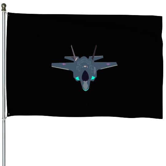Stealthy F-35 Fighter Jet Design House Flags