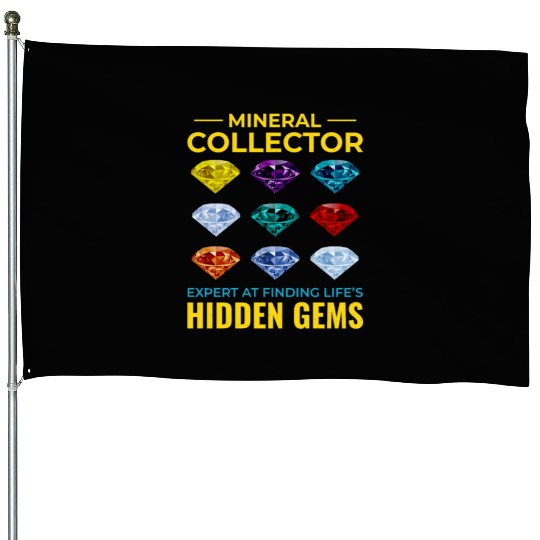 Crystal Collecting Rock Hunting Mineral Collector House Flags