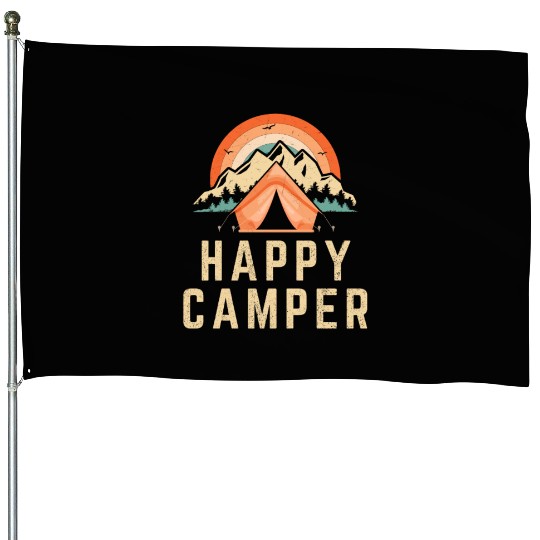 Happy Camper - Camping Lover House Flags