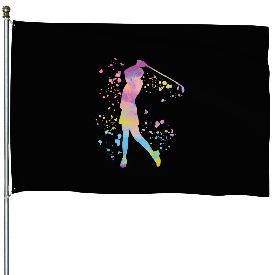 Golfer Colorsplash Kids Miniature Golf House Flags