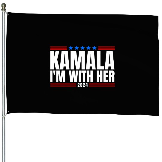 I m With Her Kamala Vote For 2024 President Kamala House Flags