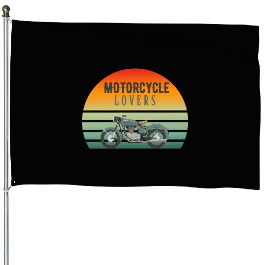 motorcycle lovers House Flags