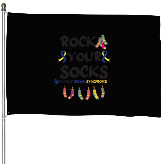 World Down Syndrome Awareness T21 Homie Teacher House Flags