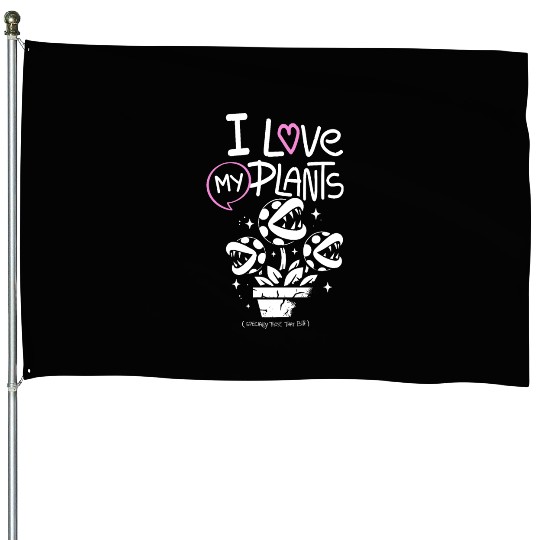 I Love My Plants – Cute Venus Flytrap Plant Lover House Flags