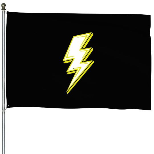 Lightning Bolt House Flags