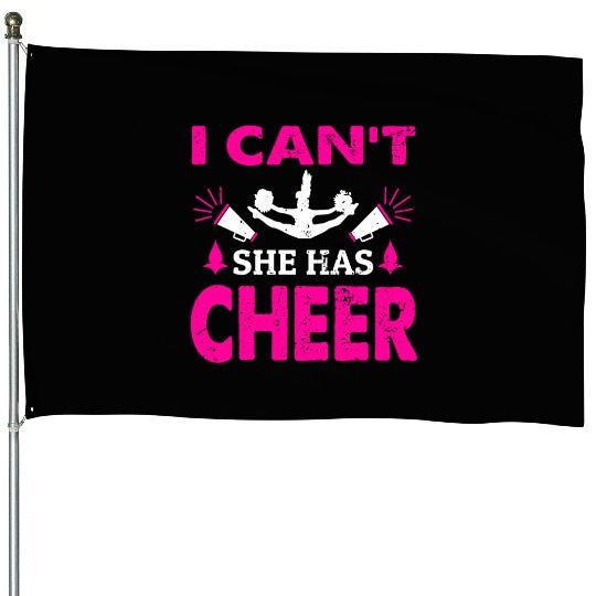 She Has Cheer Mom Cheerleading Mommy Mother's Day House Flags
