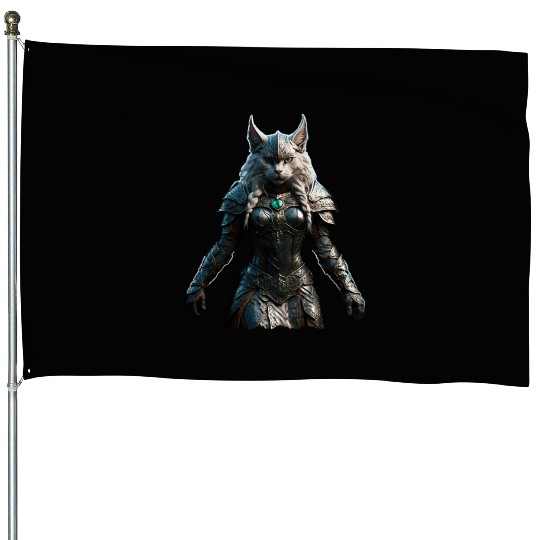 Valkyrie cat (Viking cat) Valhalla calling House Flags