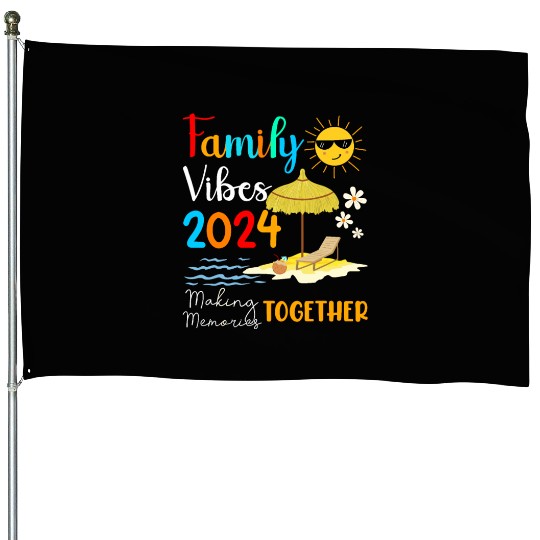 Family Cruise Ship Vacation Trip 2024 Family House Flags