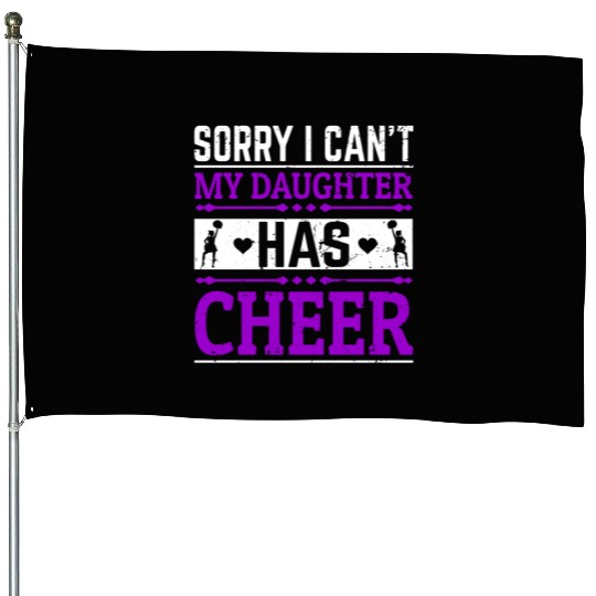 My Daughter Cheer Mom Cheerleading Mother's Day House Flags
