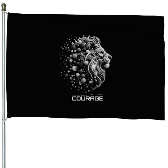 Courageous King: Lion Head House Flags