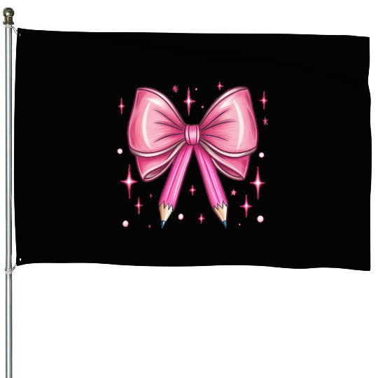Back to School Coquette House Flags