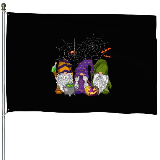 Halloween Gnomes, Happy Halloween House Flags