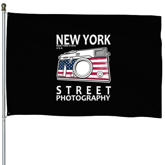 New York Street Photography House Flags