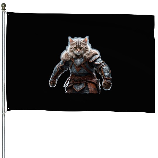 VIking cat Valhalla calling House Flags