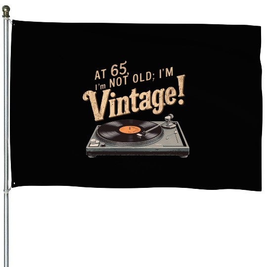 65th Birthday Gift House Flags