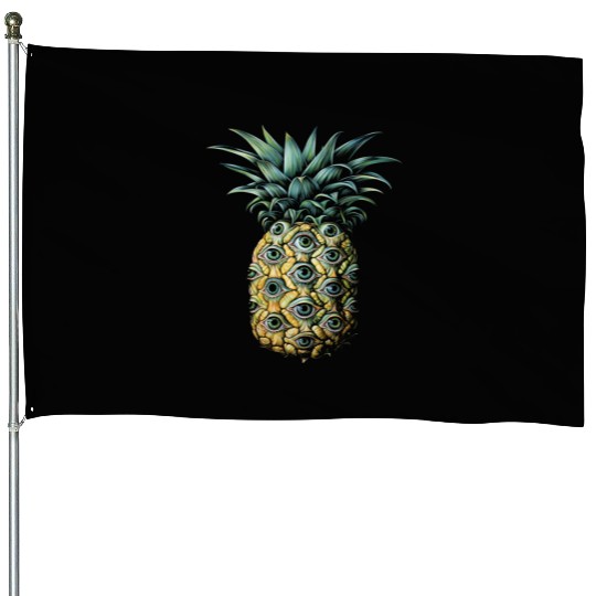 Weirdcore Aesthetic Pineapple Eyes Human Eyeball S House Flags