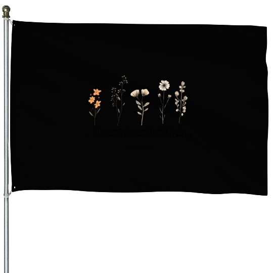 Wild Flowers Bible Verse Floral Religious House Flags