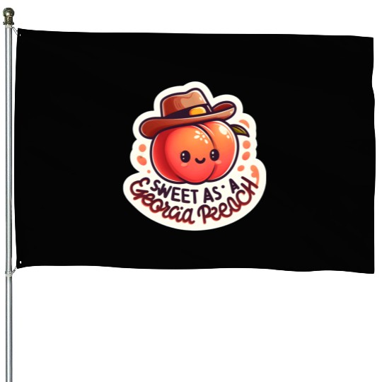 Sweet as a Georgia Peach Sticker House Flags
