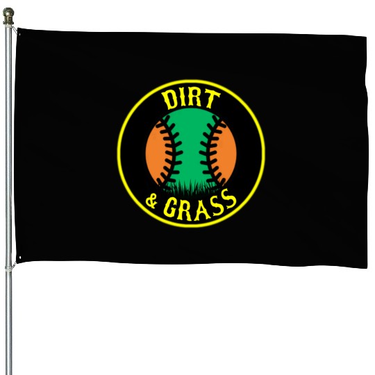 Dirt & Grass Baseball/Softball #2 House Flags