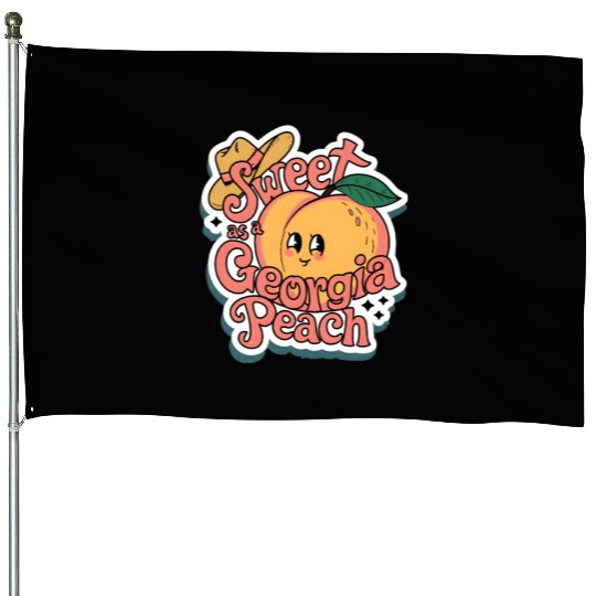 Sweet as a Georgia Peach Sticker.t-shits House Flags